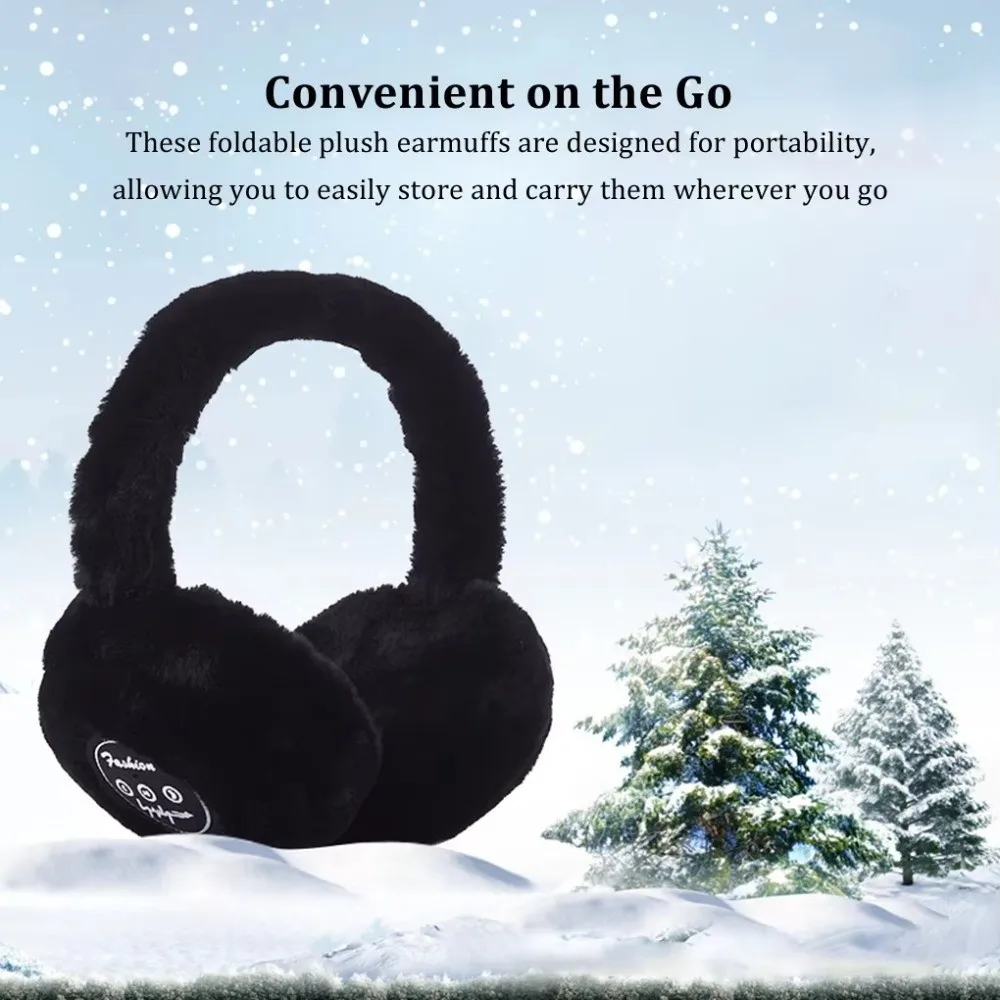 Cute Ear Warmer Anti-Freeze Collapsible Ear Muffs Thickened Keep Warm Winter Earmuffs for Women Girls