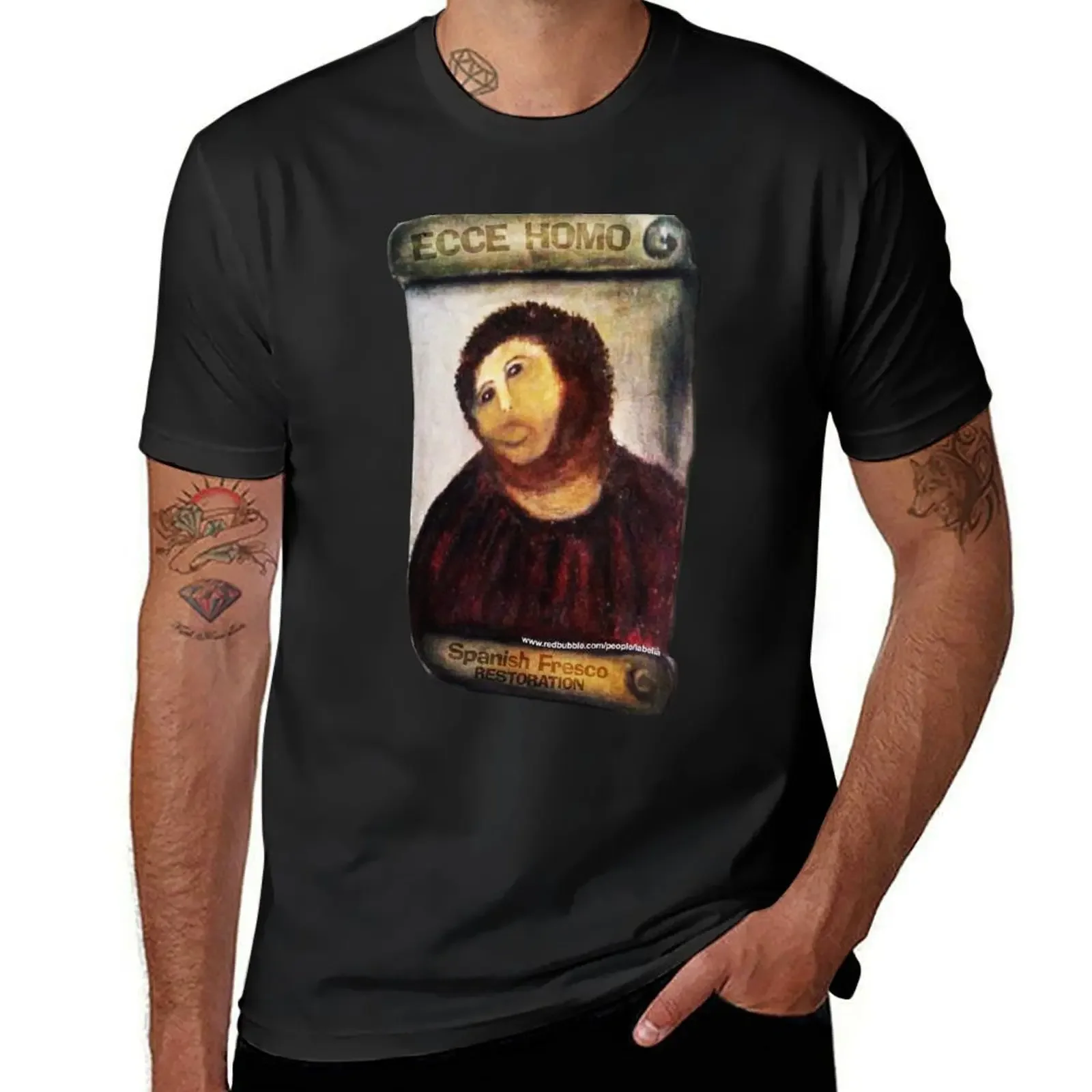 Restoration Ecce Homo T-Shirt Short sleeve tee hippie clothes men clothings