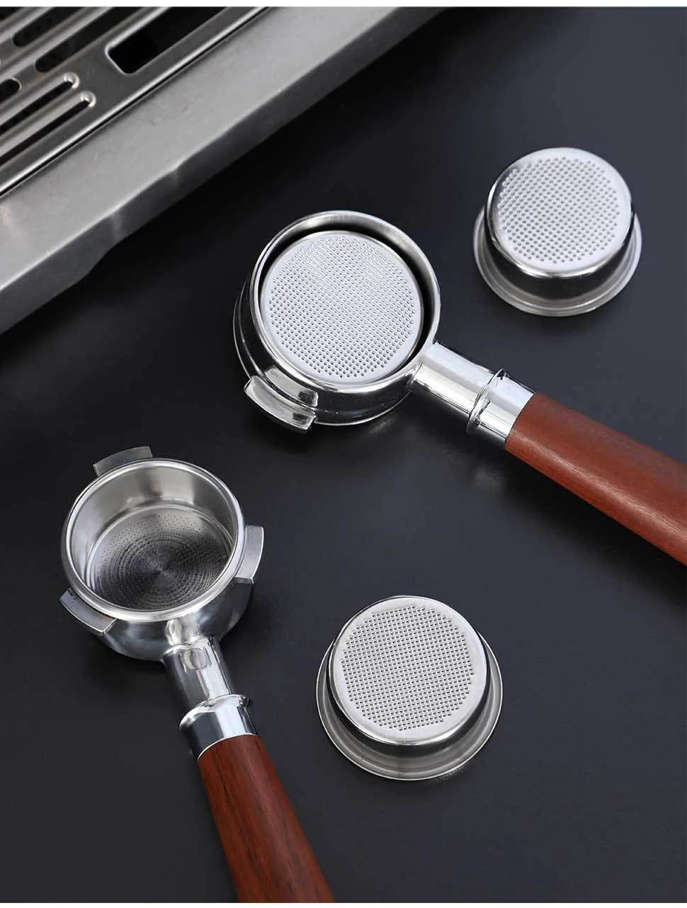 Kaffeefilterkorb 51mm 54mm 58mm Edelstahl Ersatz für Siebträger ohne Boden Pulverschale Barista Espresso-Werkzeuge – Detail 10