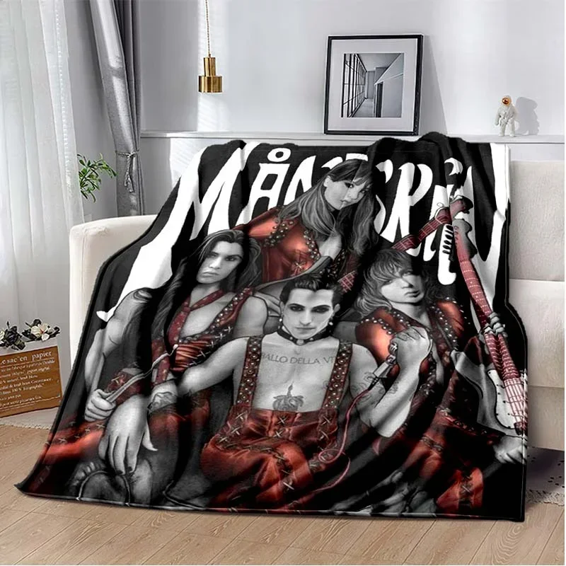 New Music Rock Band M-Maneskin printed blanket, flannel blanket cover blanket, living room bedroom bed sofa insulation blanket