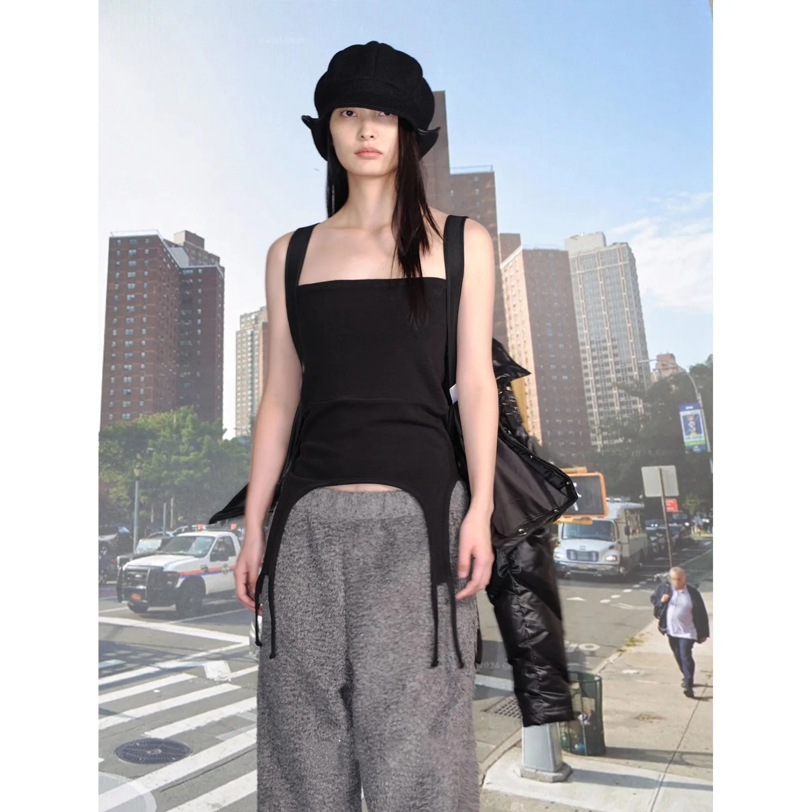 Falda de cintura alta exclusiva, diseño envolvente, corte ajustado, ropa multidireccional, Top de tubo, falda, cinturón decorativo, para ir al trabajo en la oficina