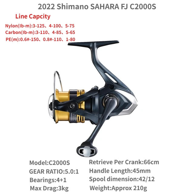 2022 SHIMANO SAHARA FJ 500 1000 C2000S C2000SHG 2500 2500SHG C3000