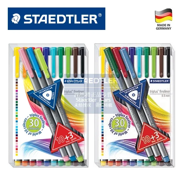 Germany STAEDTLER 334 TB13 Triangle Color Gel Pen Fiber Fine Line Pen Classic Color Fine Line Pen 13 Color Set