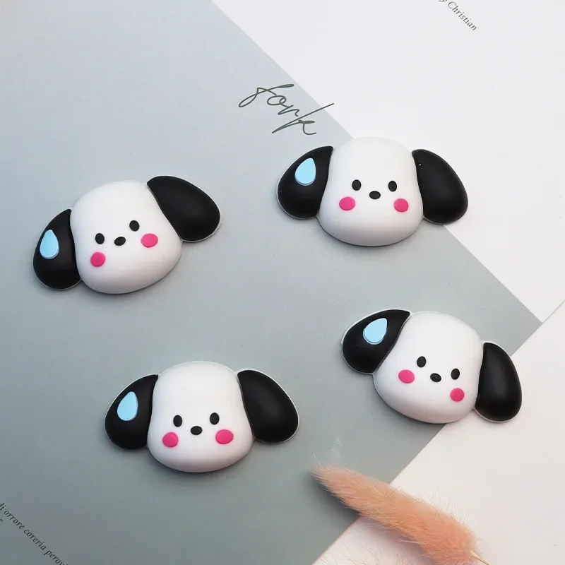 2 шт. Sanrio Pochacco смола с плоской задней частью кабошоны для изготовления ювелирных изделий своими руками милые щенки ремесла подвески