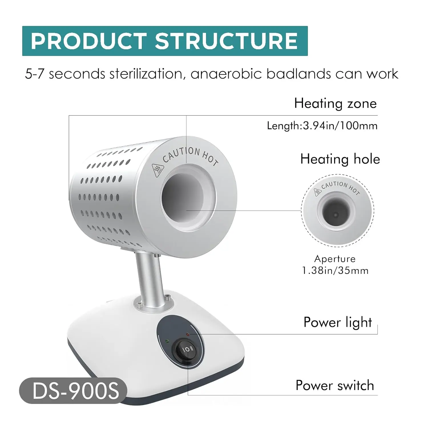 Lightweight and Corrosion Resistant 240W Infrared Scalpel Autoclave Sterilizer for Disinfectant and Killing Bacteria in Needles