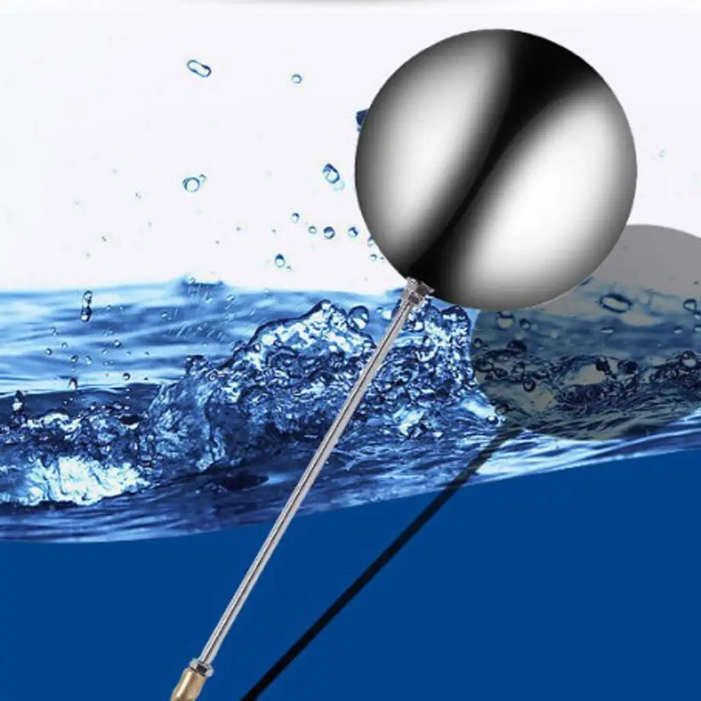 Water Tower Float Ball Valve G1-1/4 Thread Stainless Steel Water Tank Ball Cock for Toilet Cistern