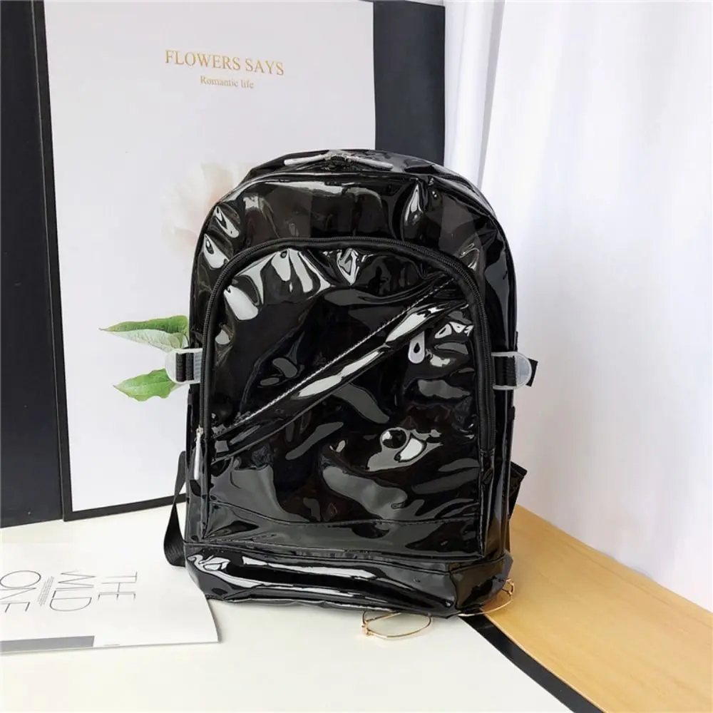 Korean Version Female Spring Summer Plastic School Bag Candy Color Transparent PVC Backpack Female Backpack Jelly School Bag