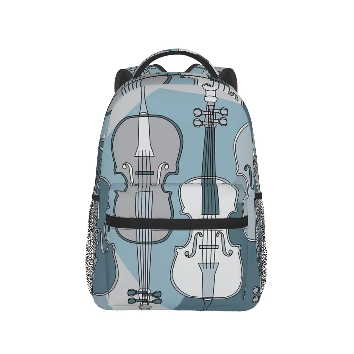 

Artistic Blue Cellos Musical Instrument Backpack Hot Sale Daypack Large Capacity Children BookBag School Bag Shoulder Bags