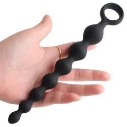 Perline anali in Silicone da 20CM stimolatore della prostata Plug anale a sfera Plug anale 18 + donne adulte uomini coppia flirtare Gay Erotic SM Sex Toys