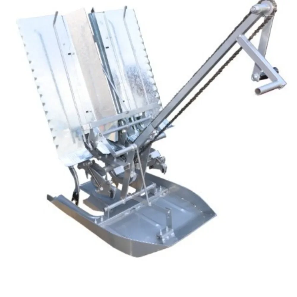 Lightweight Manual Crank Transplanter Compact Two Row Rice Planting Machine Multifunctional Farm Seeding Tool