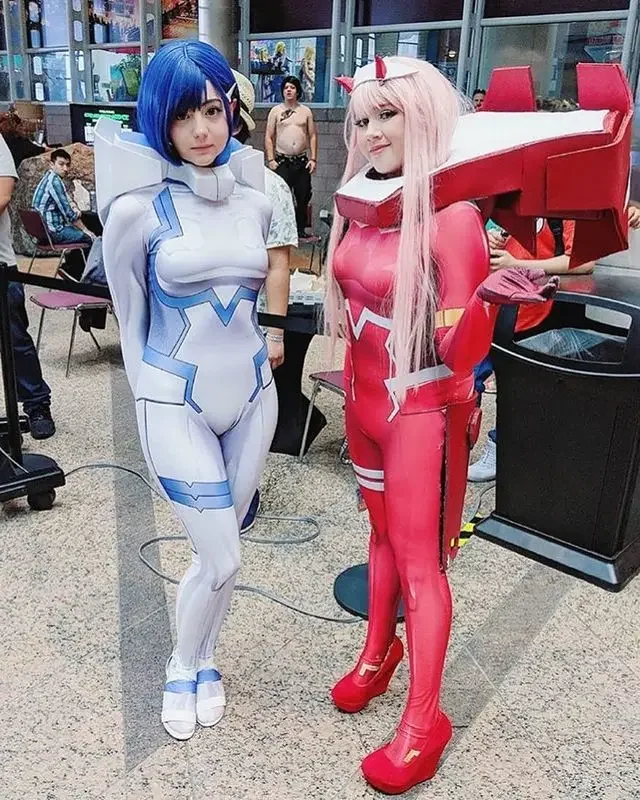 Adults Kids Zero Two Cosplay Costume Darling in the Franxx 02 Klaxosaur Princess 001 Zentai Halloween Bodysuit Catsuit