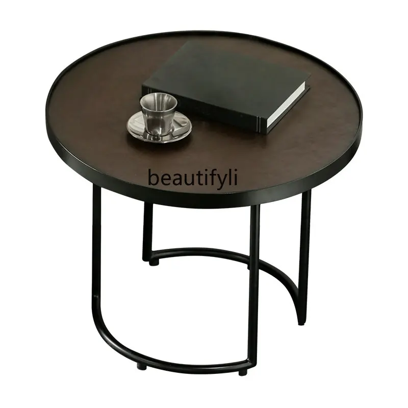 

Home Sofa Side Table Corner Table Light Luxury Nordic Small Coffee Table Living Room Iron Post-Modern Minimalist