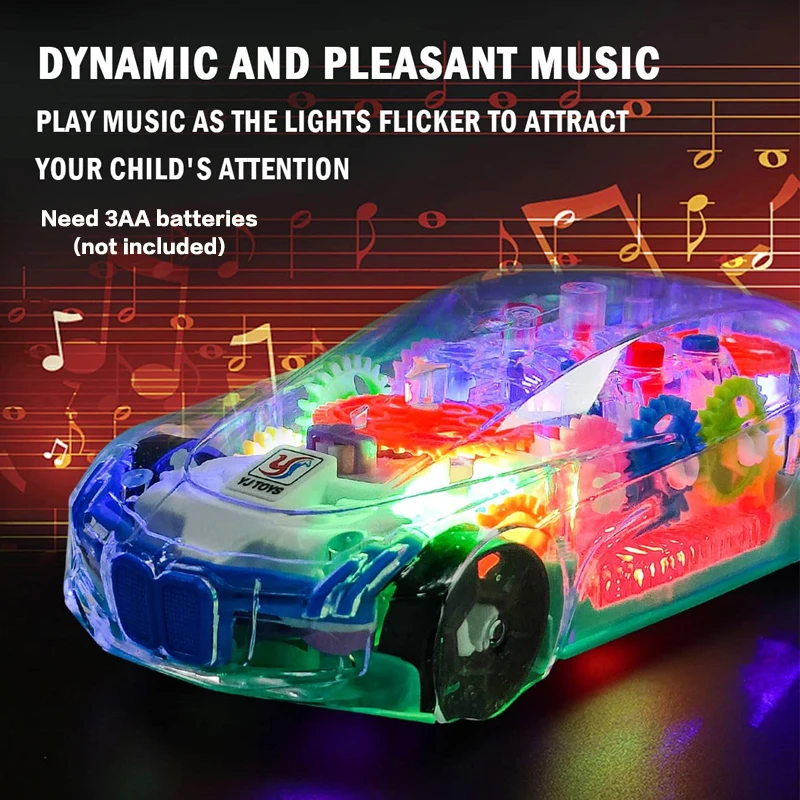 Electric Sound and Light Children's Simulation Four-Wheel Sedan Toy Car Universal Walking Dynamic Music Baby's Perfect Gift