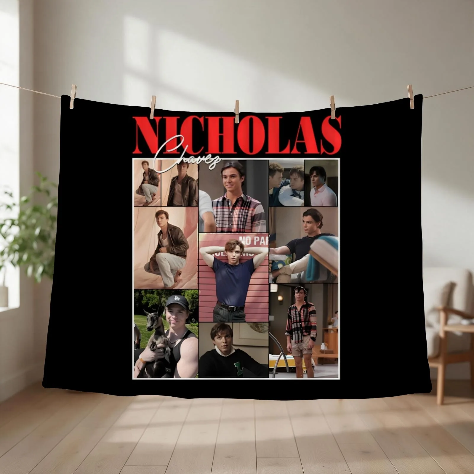 Nicholas Chavez Throw Blanket couch cozy soft plush fuzzy picnic outdoor blanket