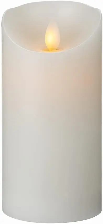 Flameless White Wax Pillar Candles Dancing Flame LED Set For Weddings And Parties
