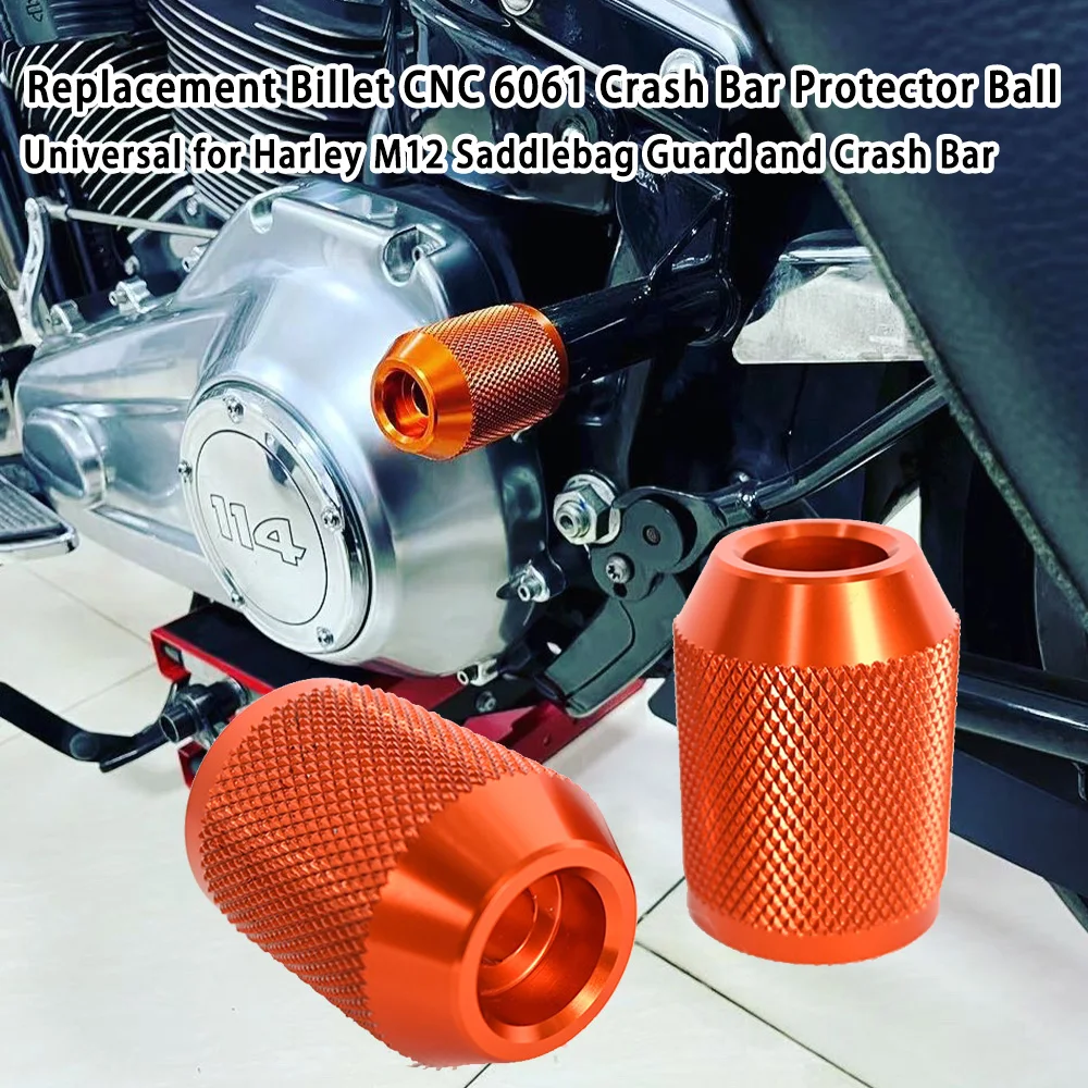 

Motorcycle Replacement Billet CNC 6061 Crash Bar Protector Cover Guard Slider Universal for Harley M12 Saddlebag Guard&Crash Bar