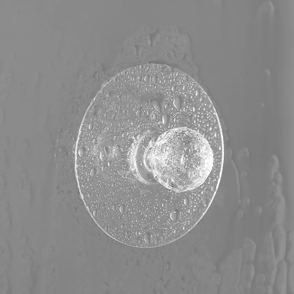 4 قطعة مقابض سحب لزجة خالية من لكمة مقابض الأبواب شفافة مقابض خزانة لاصقة للأثاث أدراج خزانة ديكور #2