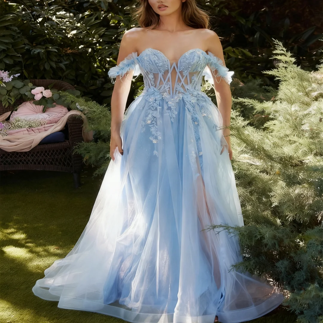 فستان سهرة أنيق مخصص مزين بخط Grace Line فساتين سهرة رسمية لحفلات أعياد الميلاد للنساء