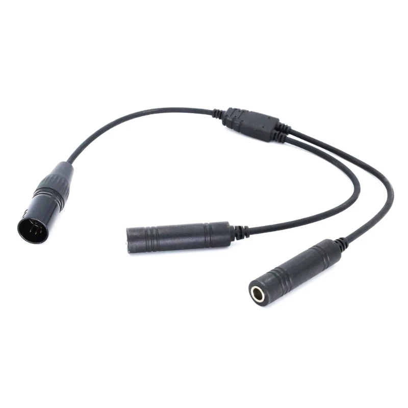 Aviation Headset Adapter Cable GAs Male to XLRs Double Female Connectors  GAs Headset to Airbus Intercoms System