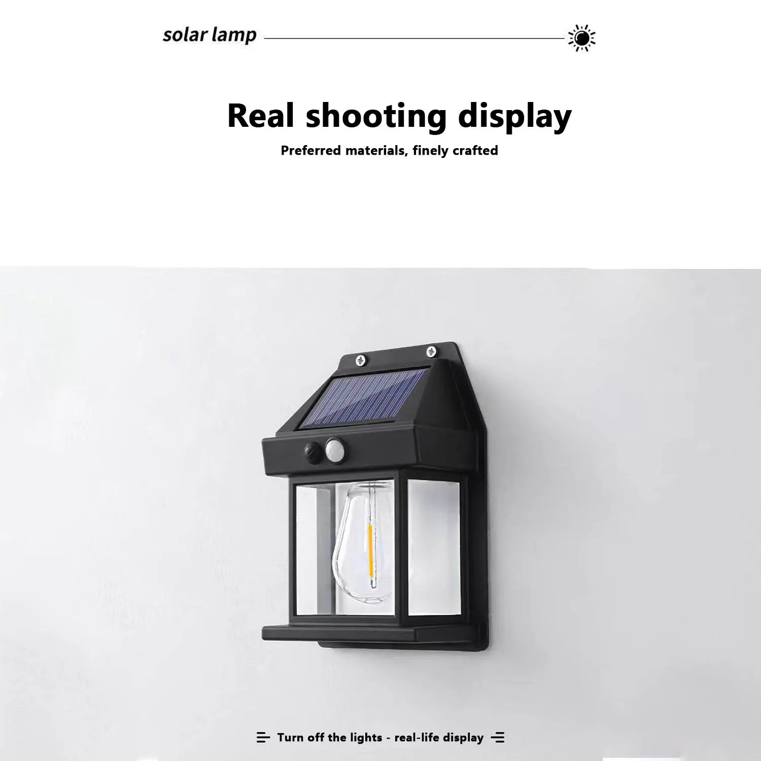 Outdoor Solar Lights Suitable For Garden Terrace LED Lighting Decoration Lights IP65 Waterproof With Automatic Sensor