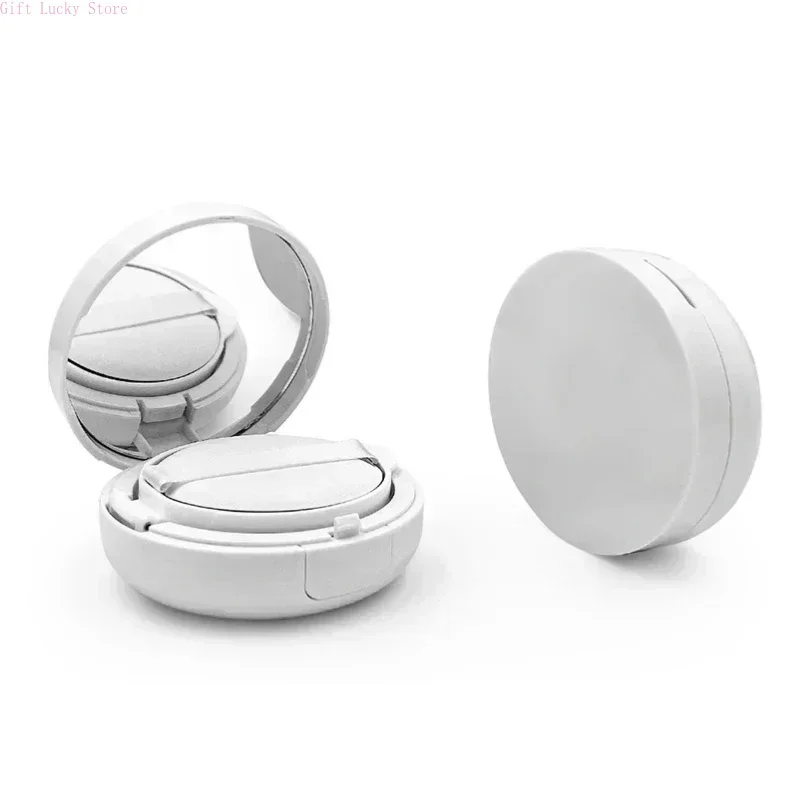 Caja de esponjas con cojín de aire vacío, estuche de maquillaje cosmético portátil, contenedor con esponja en polvo, espejo para base de crema BB, 15g/0,5 oz