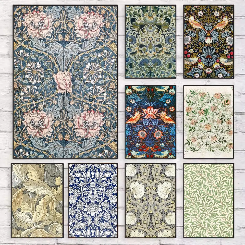 

William Art M-Morris Painting Poster Wall Art Sticky for Living Room Bedroom Office Hallway Bar Home Decor Gift Idea
