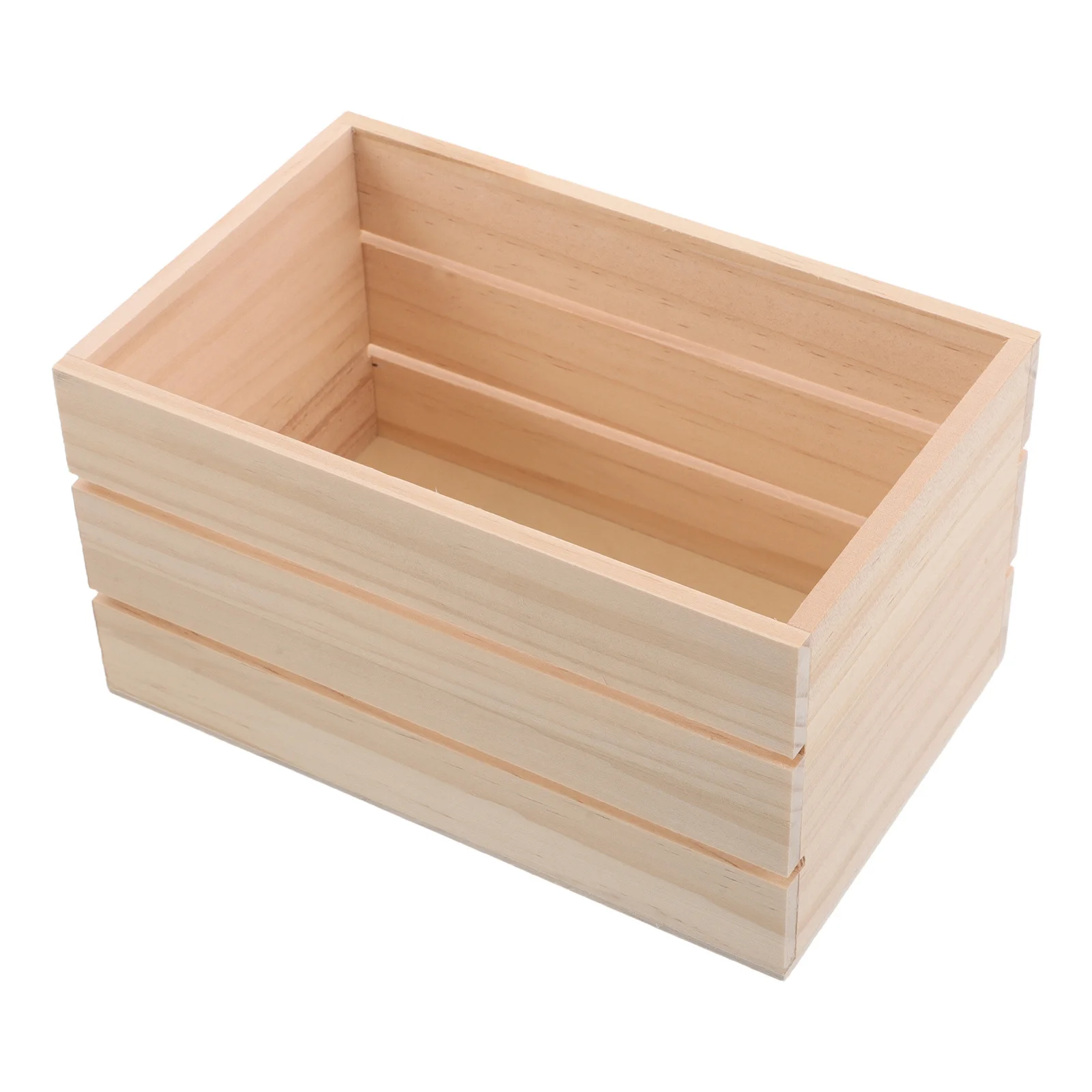 

1pcs Wooden Storage Box 12.5X9Cm Solid Wood Organizer For Books Crafts Desk Decor Basket Small Crate Dried Flower Display Home