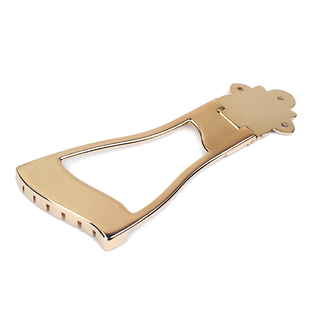 

6-string Jazz Guitar Bridge Tailpiece Arched Top Height Adjustable Compatible Acoustic Electric Guitar Parts GA418