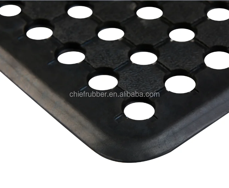 2025 Tappetini per pavimenti in lamiera di gomma antiscivolo neri per garage, officina, camion