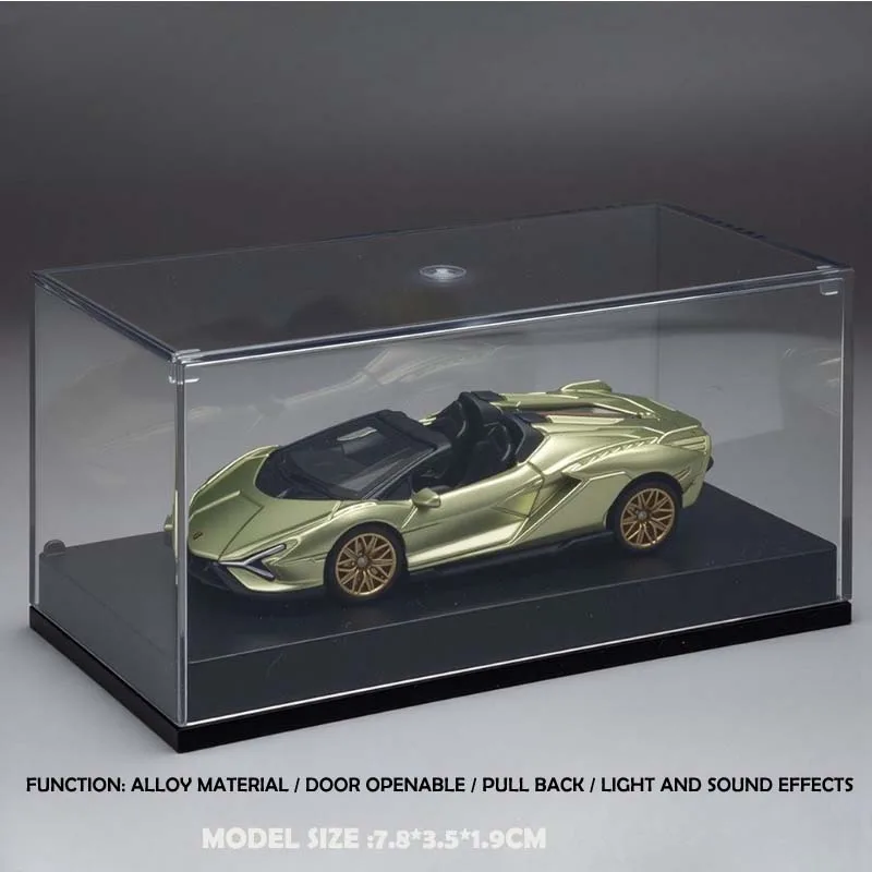 (Scatola di copertura antipolvere inclusa) 1:64 Sian Divo Modello di auto sportiva in lega da collezione Voiture in miniatura Simulazione Valkyrie Veicolo giocattolo