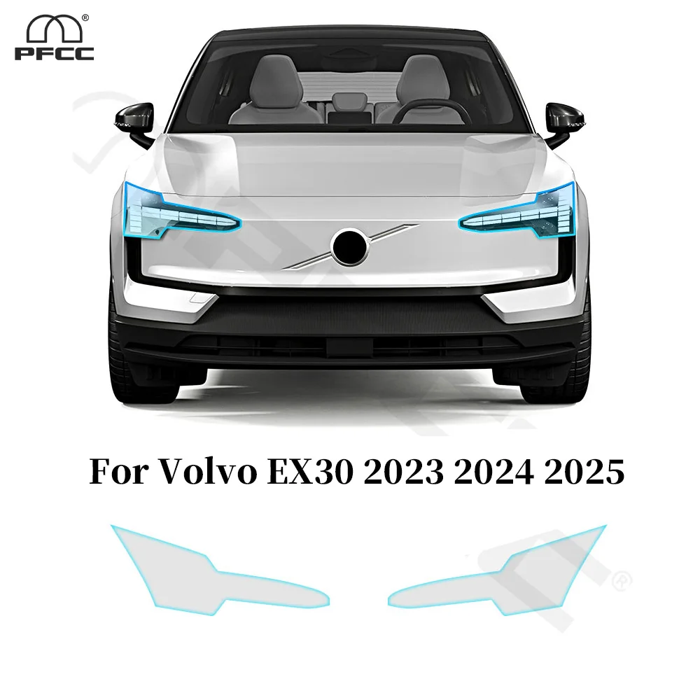 

For Volvo EX30 2023 2024 2025 Headlight Rearview B Pillars Paint Protection Film Anti-scratch Protective Transparent Pre-cut PPF
