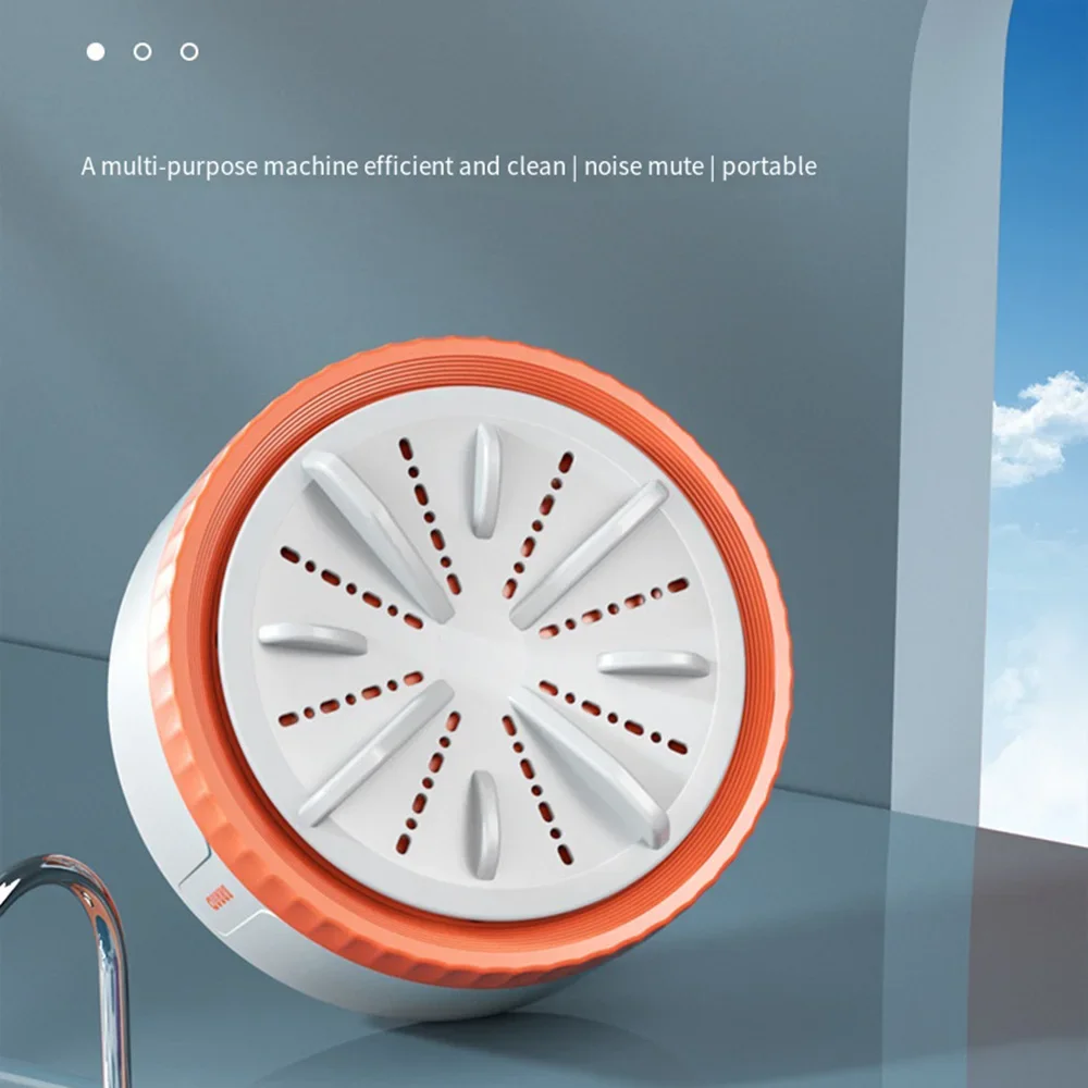 Mini Remote Control Washing Machine PortableUSB Rotating Turbo Fruit Ultrasonic  Clothes  Kitchen Travel Cleaning Machine