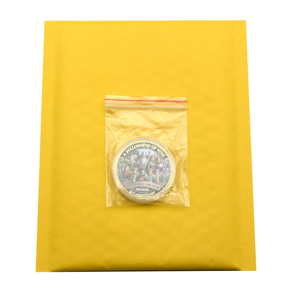Fantasy Fellowship Anniversary Coin Double Sided Ring Volcano Collectible Challenge Token Gift Souvenir for Fans Decor view 6