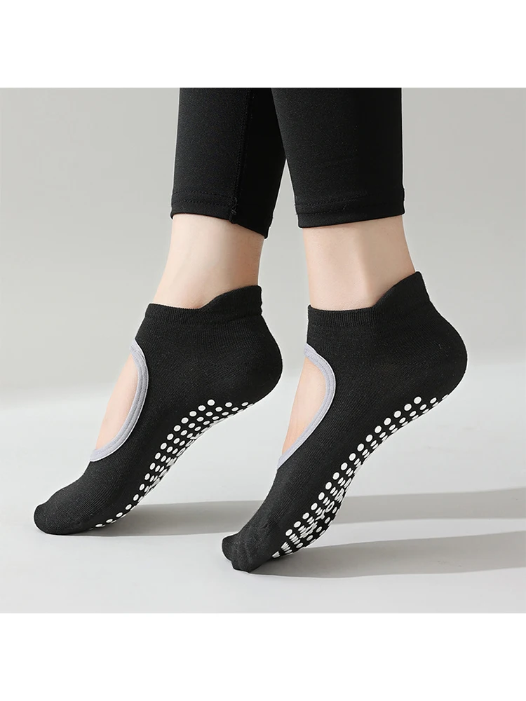 Yoga Pilates Specific Socks Summer Non Slip Indoor Dance Sports Floor Socks New Round Headed Backless Socks Anti Slip Sport Sock