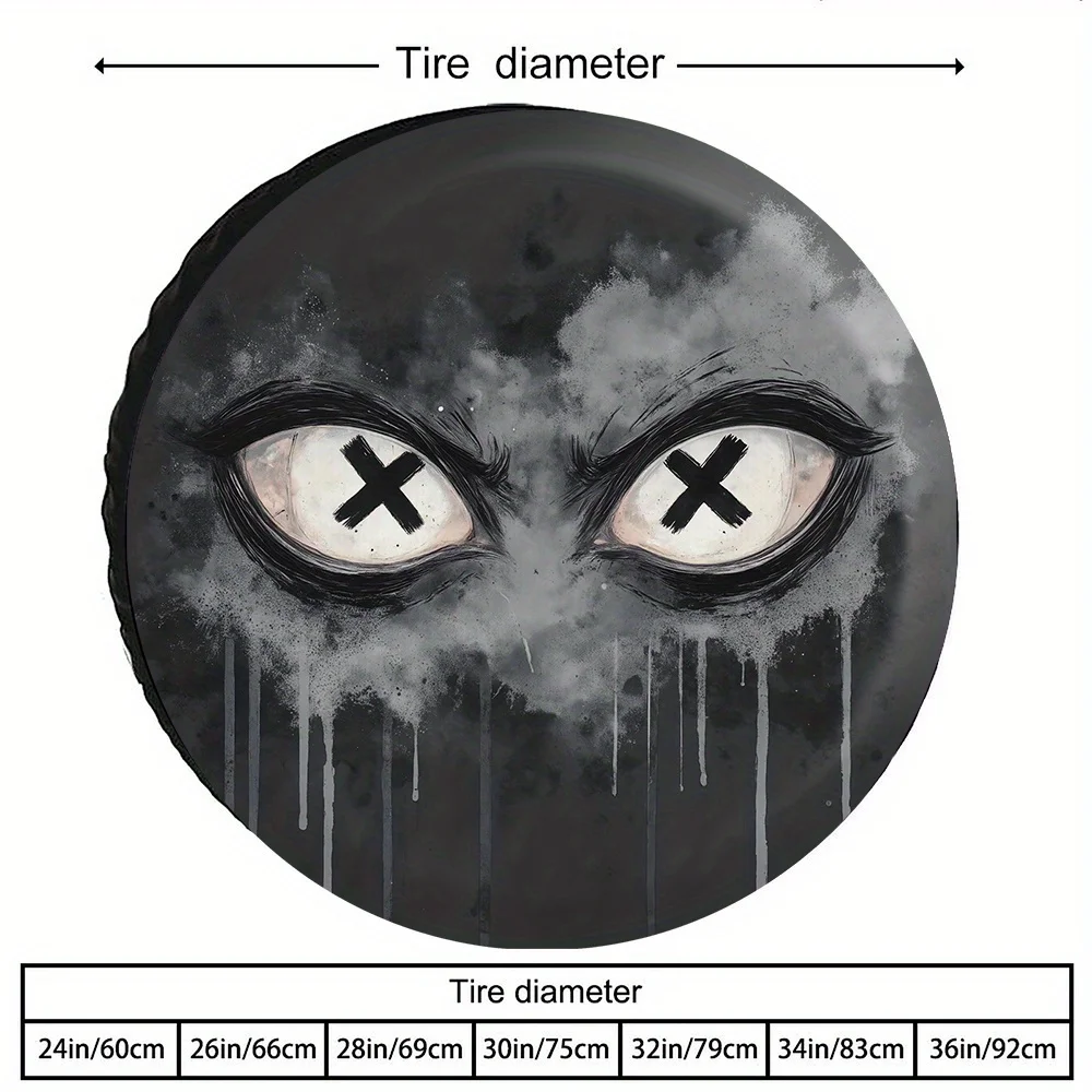 Cross-eye Pattern Tire Cover, Featuring A Unique And Avant-garde Style, Suitable For Sedans, SUVs, Fashionable Models, And MPVs.