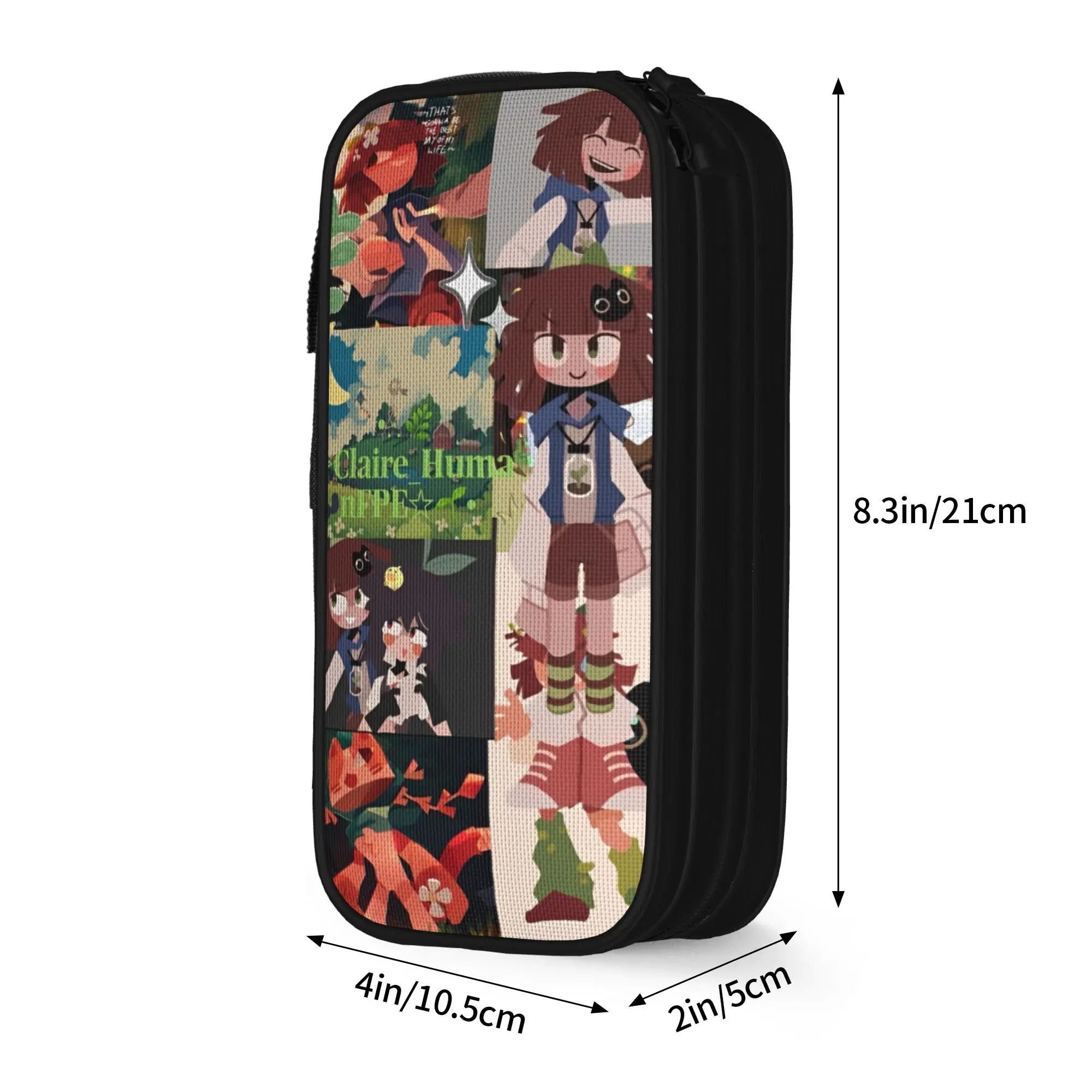 Claire Miss Circle Cartoon  Pencil Case Fun  Fundamental Paper Education Pen Box Pencil Bags Big Capacity Supplies Pencil Box