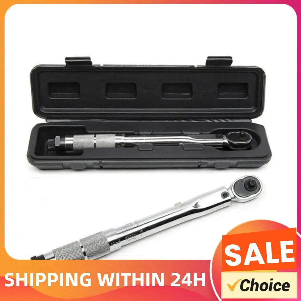 リバーシブルラチェットスパナ精密プリセット5-60nmリバーシブルラチェットキー角ドライブ調整可能なトルクスパナ車修理ツール