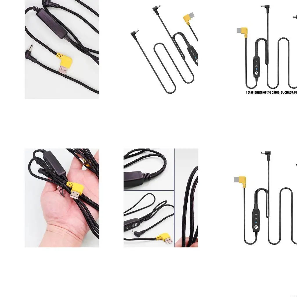 193A Double Fan Splitter Power Cable with USB Input and High Middle Low Setting