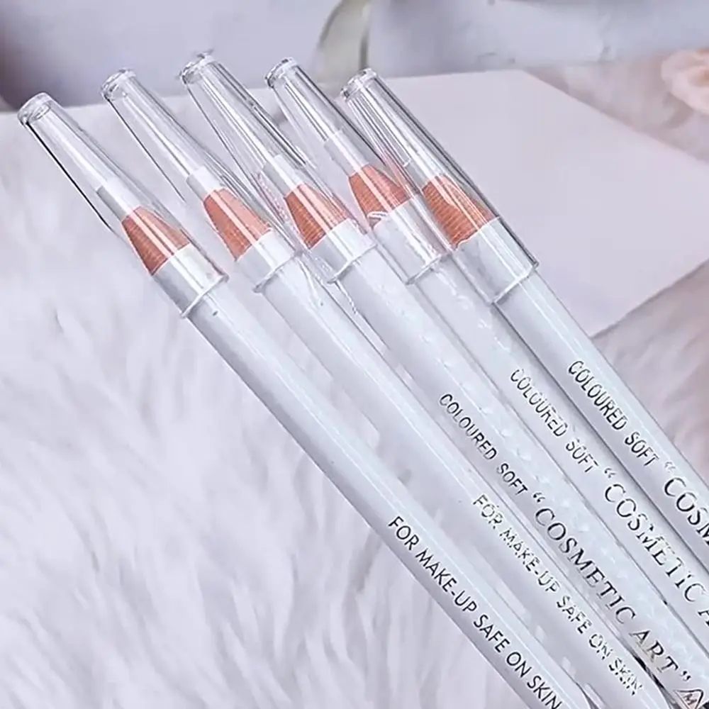 قلم حواجب أبيض مقاوم للماء مقاوم للعرق Microblading قلم تحديد المواقع خط تحديد المواقع قلم تحديد العيون ذو التلوين الجيد #1