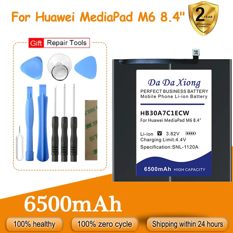 Brand New HB30A7C1ECW 6500mAh Battery For Huawei MediaPad M6 8.4 VRD-AL09 VRD-W09 High Quality In Stock With + Free Tools