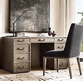 Für Französisch Neoklassizismus-Tisch natürliche Heim- bzw. Büromöbel Arbeit Study Oak Holz 9-Schubladen Schreibtisch