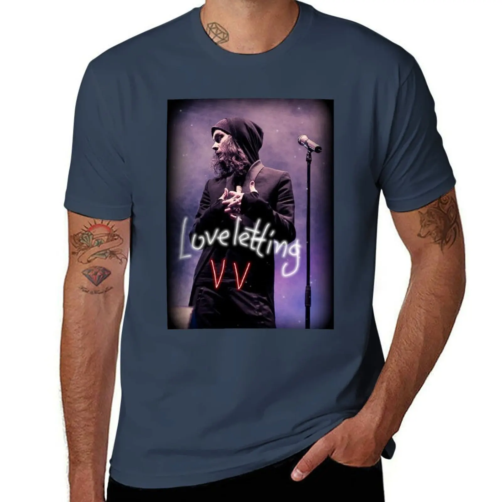 

Loveletting_Ville Valo_ T-Shirt Basic Solid Tee for Daily Use
