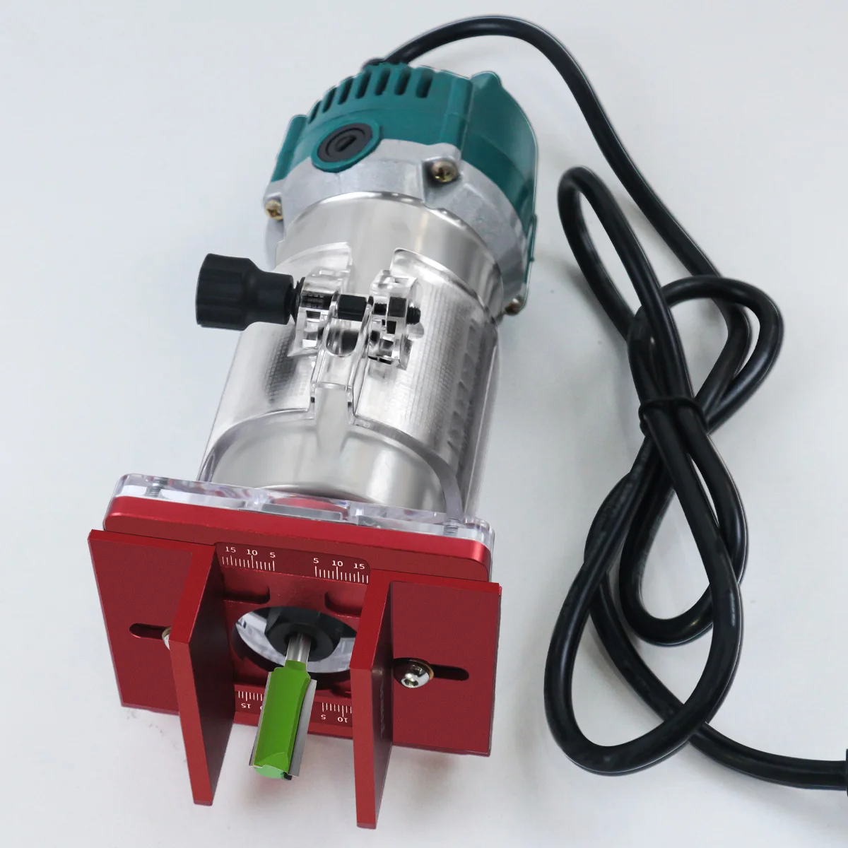 Soporte ranurado 2 en 1 para máquina cortadora de 65mm, sujetadores invisibles, localizador de punzones de Panel de armario, aluminio con escala