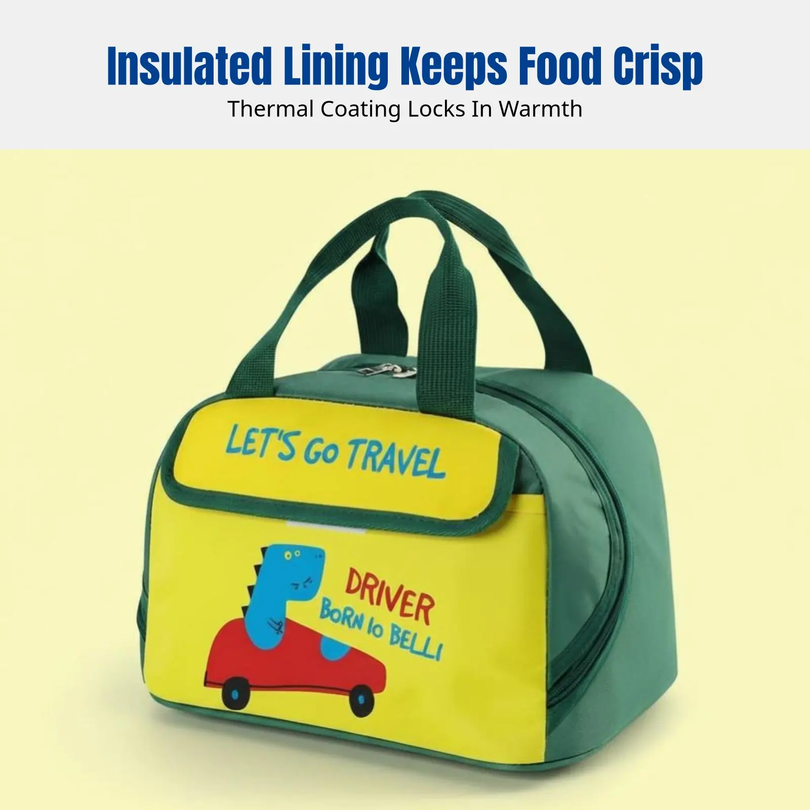 

Cartoon Bento Lunch Bag, Cute Student Food Storage Tote, Insulated Handheld Organizer, Random Color