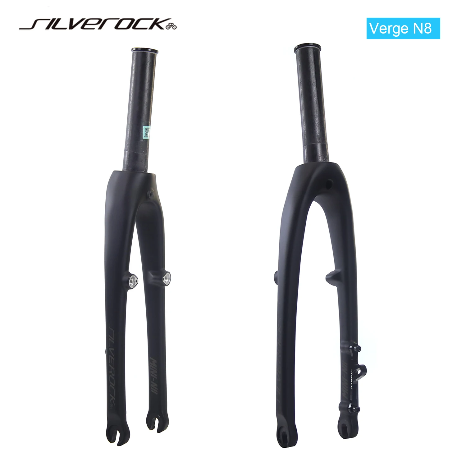 

SILVEROCK MINI-N8 Carbon Fork 20in 406 22" 451 V Brake 74mm Caliper with Magnet Mount for TERN Verge N8 Folding Bikes