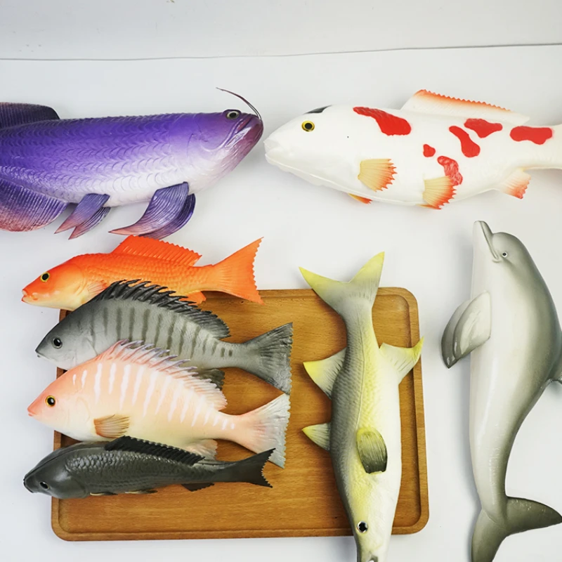 1pc Fake Red Carp Crucian Carp Arowana Simulation Fish Model Toy Hotel Seafood Aquarium Restaurant Decorative Photography Props