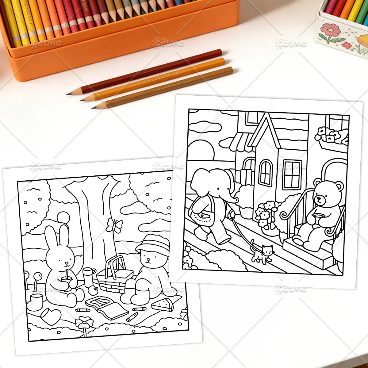 BLOOMING SPRING Malbuch für Erwachsene mit niedlichen, gemütlichen täglichen Aktivitäten zur Entspannung (Cozy Spaces Coloring) – Detail 6