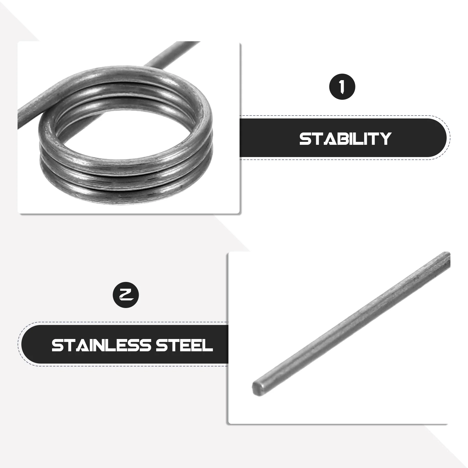 10 Pcs Trash Can Accessories Steel Torsional Spring Lid Replace Stainless