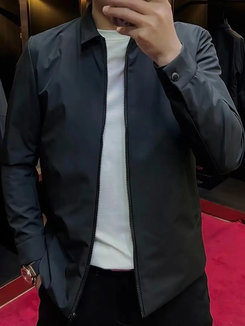 

Мужская приталенная куртка Bla Slim Fit с отложным воротником, модная, деловая, повседневная, весна-осень, качественная верхняя одежда