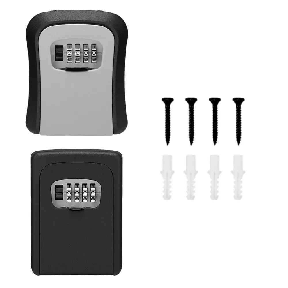 Zinc Alloy Hook Key Box 4 Digit Combination Password Safe Weatherproof Key Safe Security Storage Box 2025 High-quality